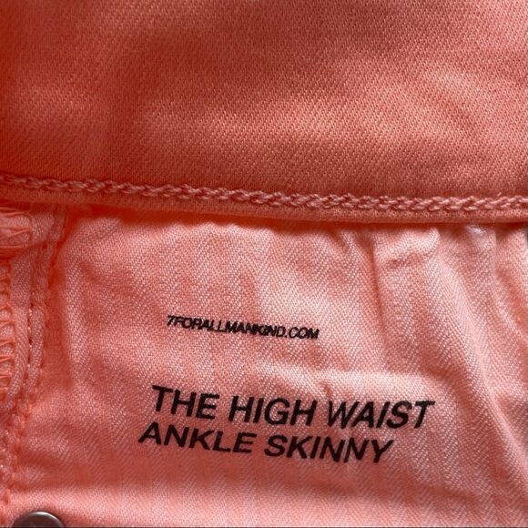 7 For All Mankind Coral High-Waisted Ankle Skinny Jeans - Picture 4 of 10